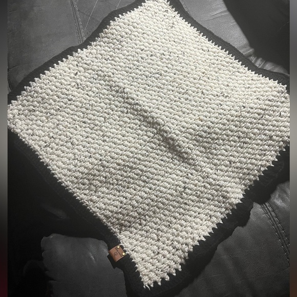 NWT Baby blanket, Lovey, Security Blanket, Neural, specs of color and Back Trim - Picture 2 of 2